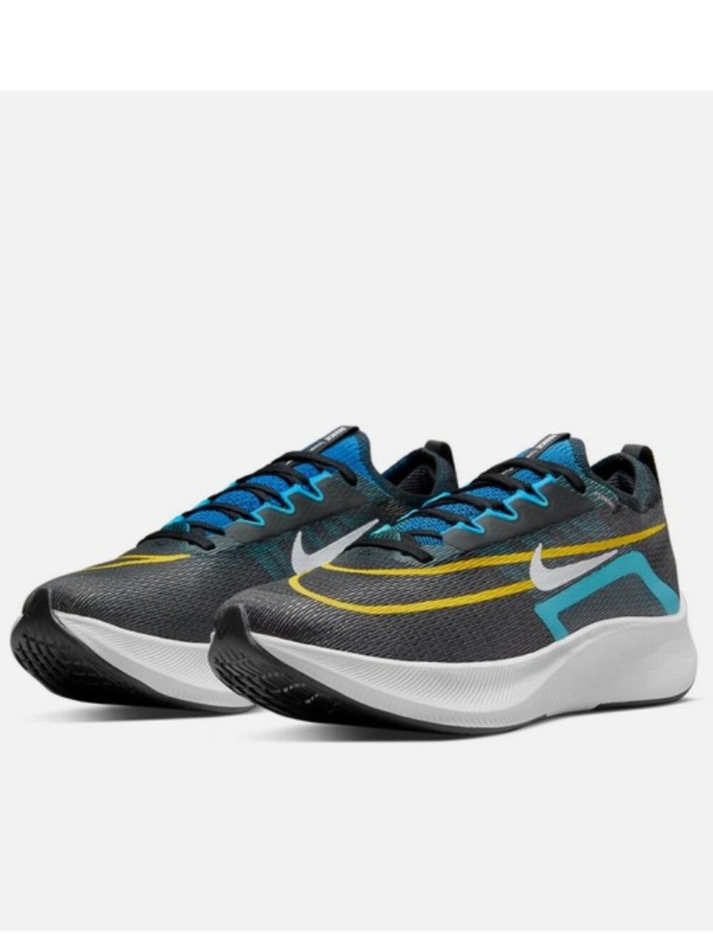 New Nike Zoom Fly 4 Black Grey Blue Chlorine Running shoes CT2392-003